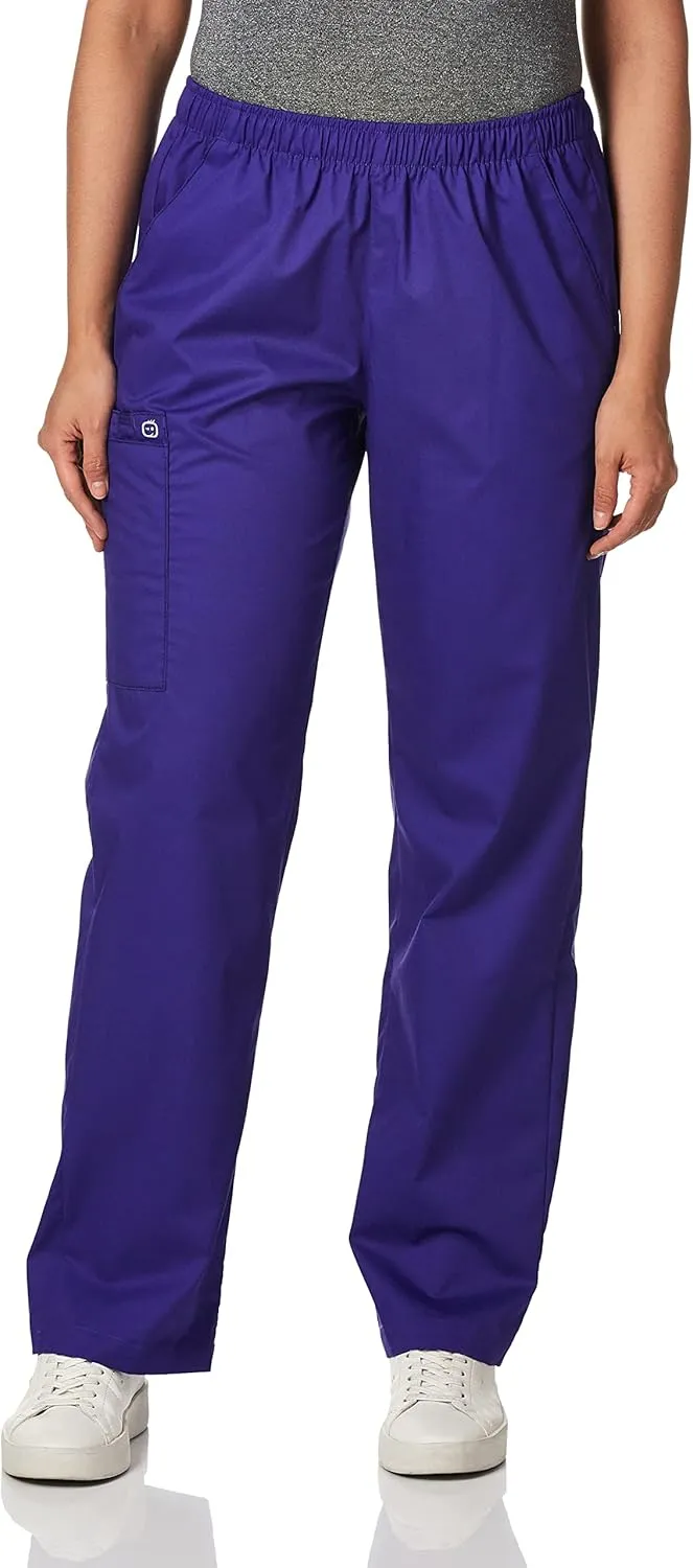 Wink WonderWORK Scrubs for Women, Pull-On Cargo Scrub Pant