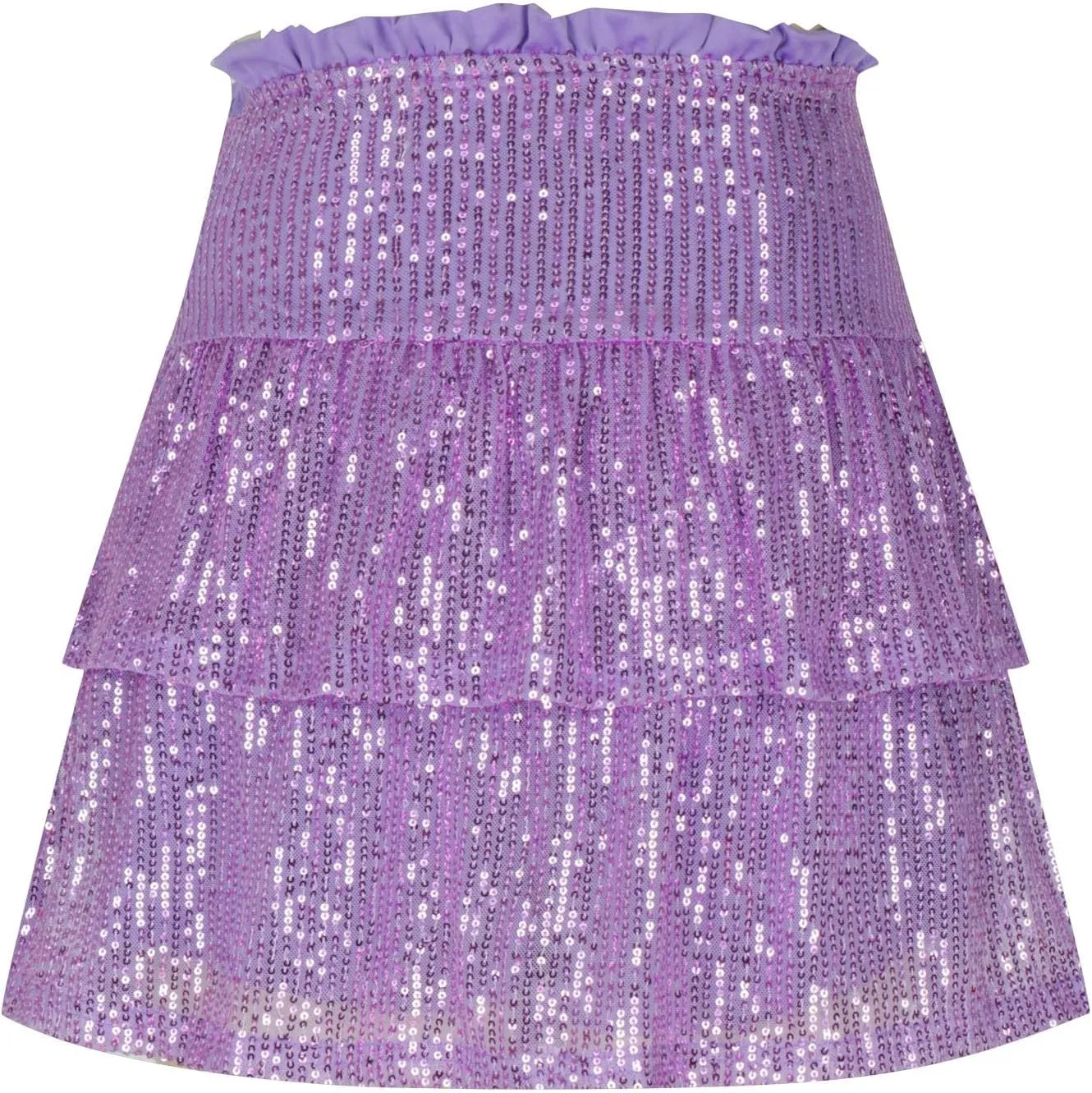 Women Sequin Skirt Sparkly Cute High Waist Ruffle Flowy Shiny Glitter Y2K Mini Short Skirts Night Out Club Party