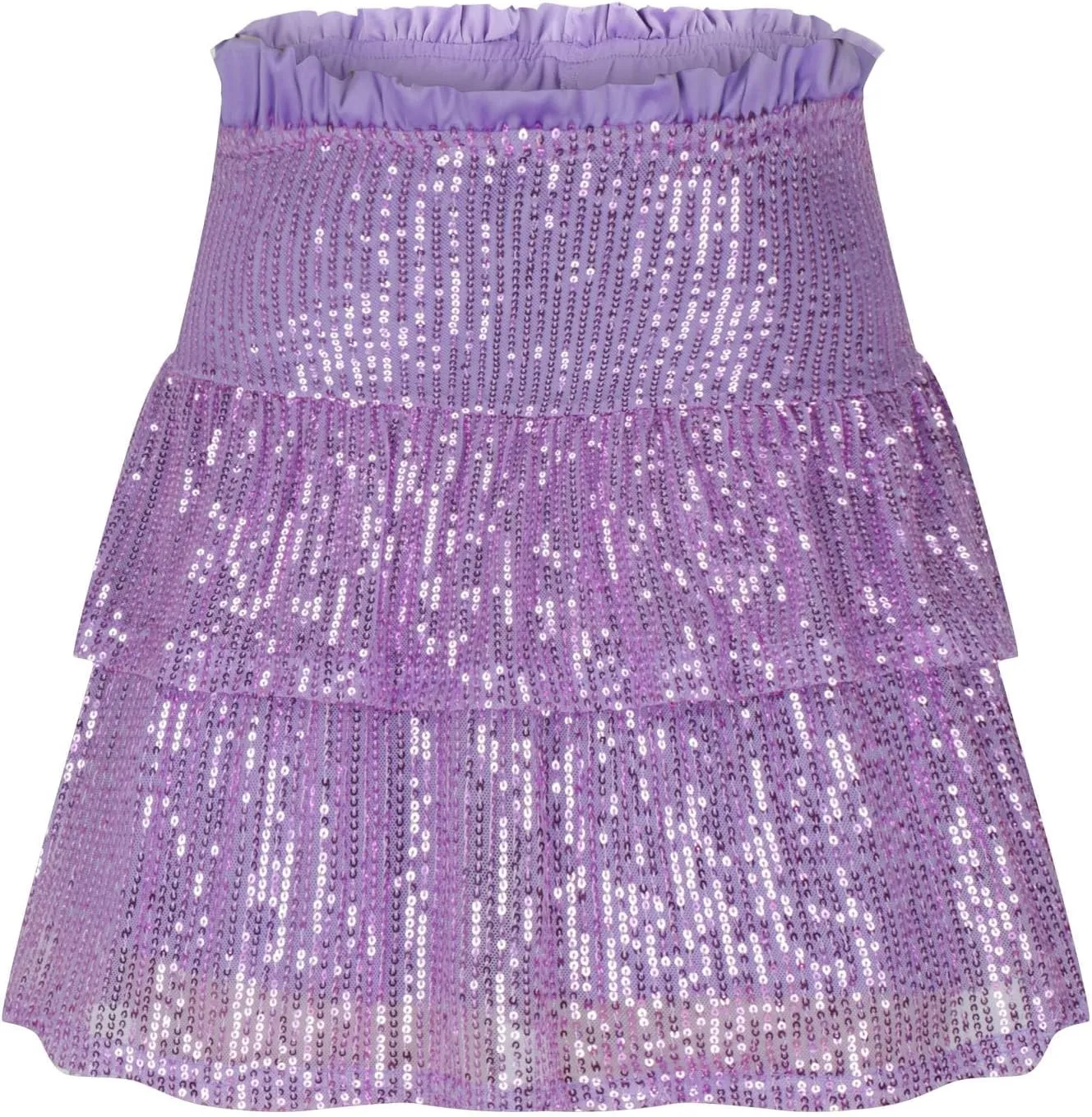 Women Sequin Skirt Sparkly Cute High Waist Ruffle Flowy Shiny Glitter Y2K Mini Short Skirts Night Out Club Party