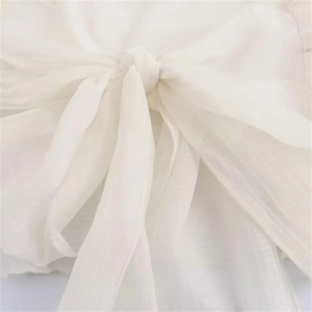 Women's Bow Halter Sleeveless Tank Top Summer Bodycon Flowing Fringed Sexy Camisole