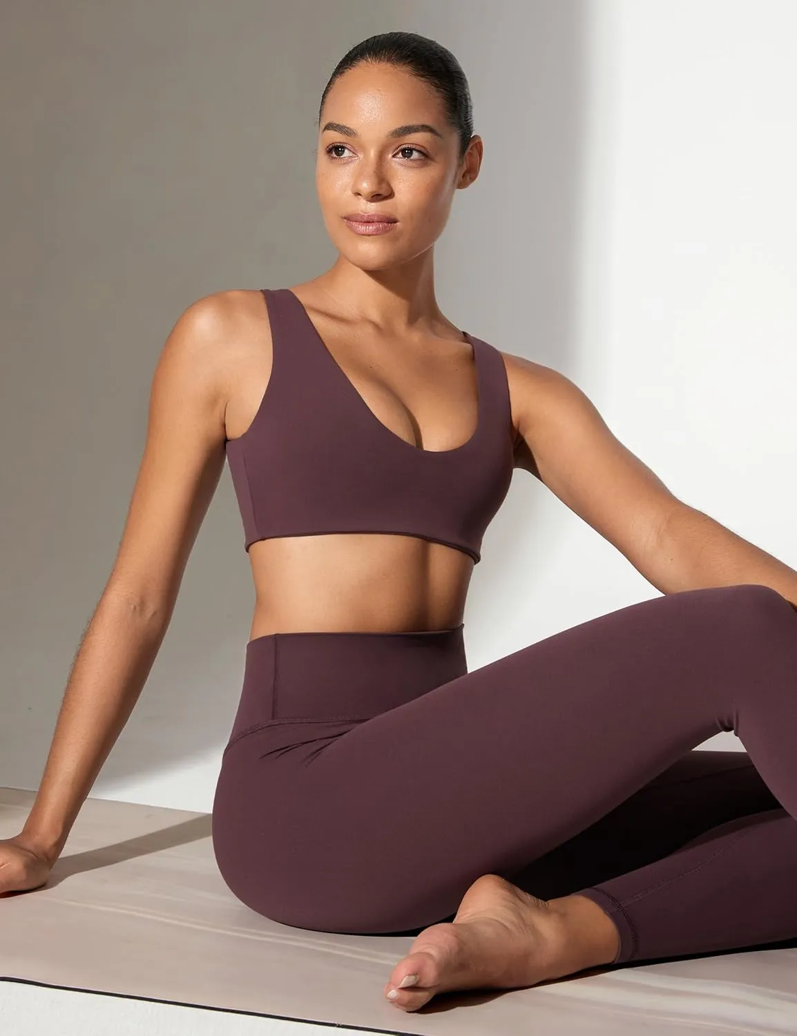 Womens High Waisted No Front Seam Lounge Yoga Legging 25" Workout Tummy Control Gym Yoga Pants