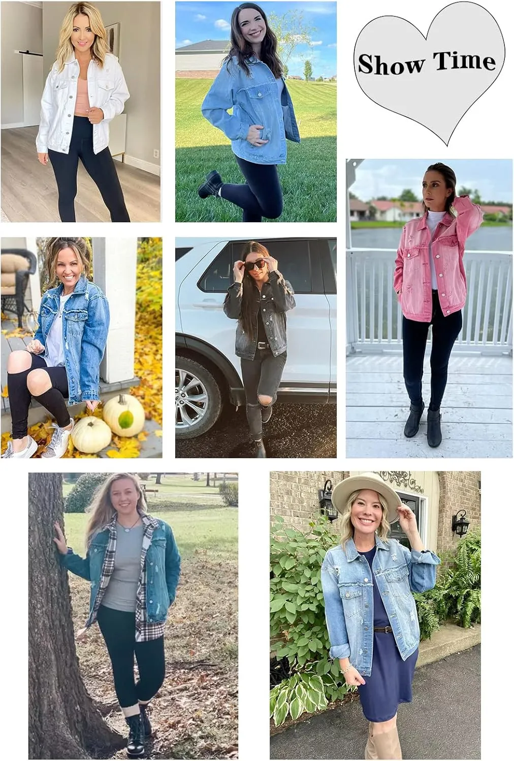 Womens Long Sleeve Washed Button Down Basic Denim Jacket With Pockets