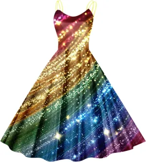 Women's Mardi Gras Dress Color Block Swing Maxi Dress Homecoming Dresses Holiday Carnival Formal Evening Dresses