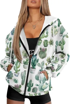 Womens Oversized Hoodie with Zipper and Pocket Hooded Graphic Sweatshirt Women Pullover Sweater Women Size XS-4XL