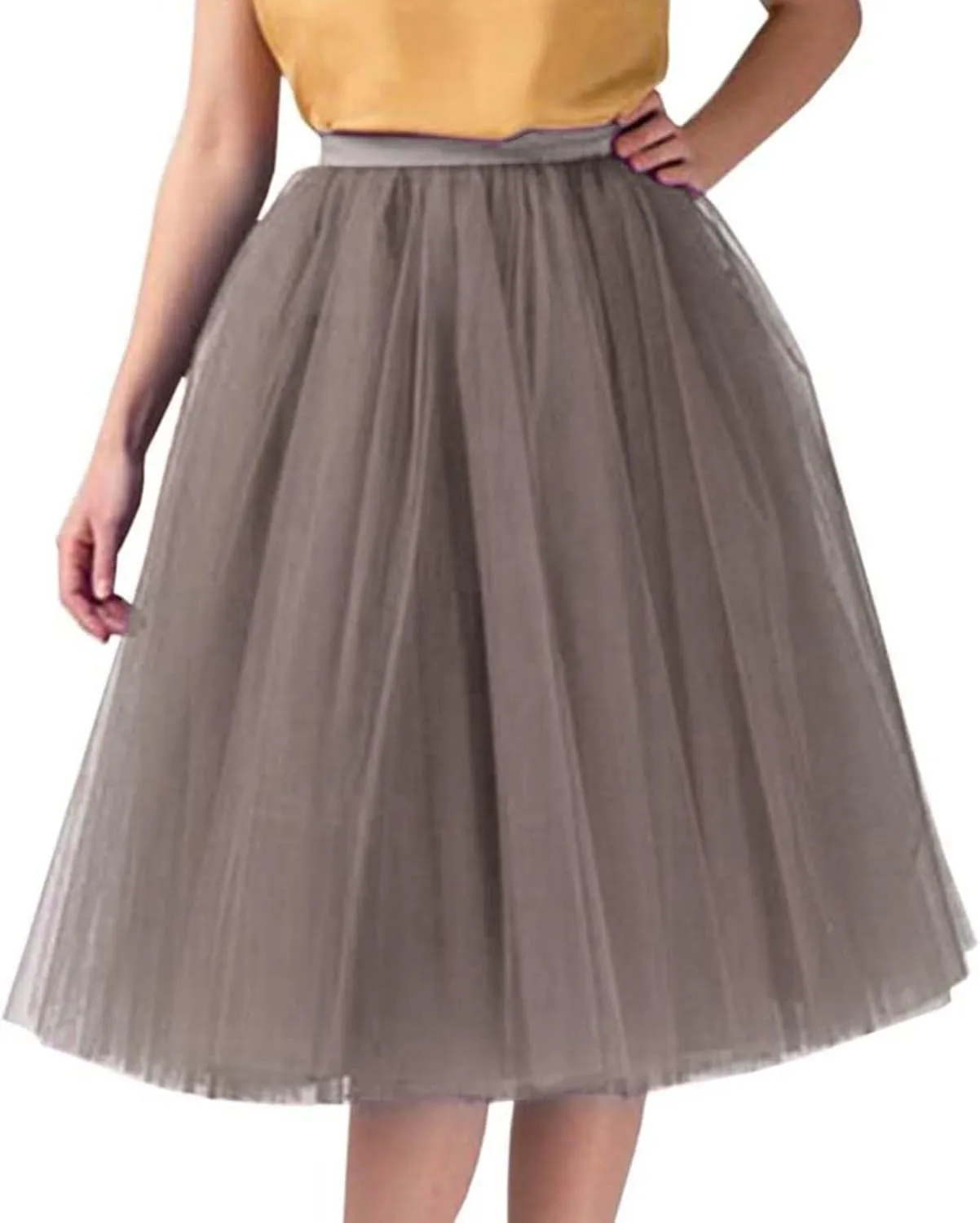 Women's Petticoat Skirt Puffy Tutu Skirt Costume Layered Ballet Tulle Pettiskirts Pleated Tulle Petticoat Tutu
