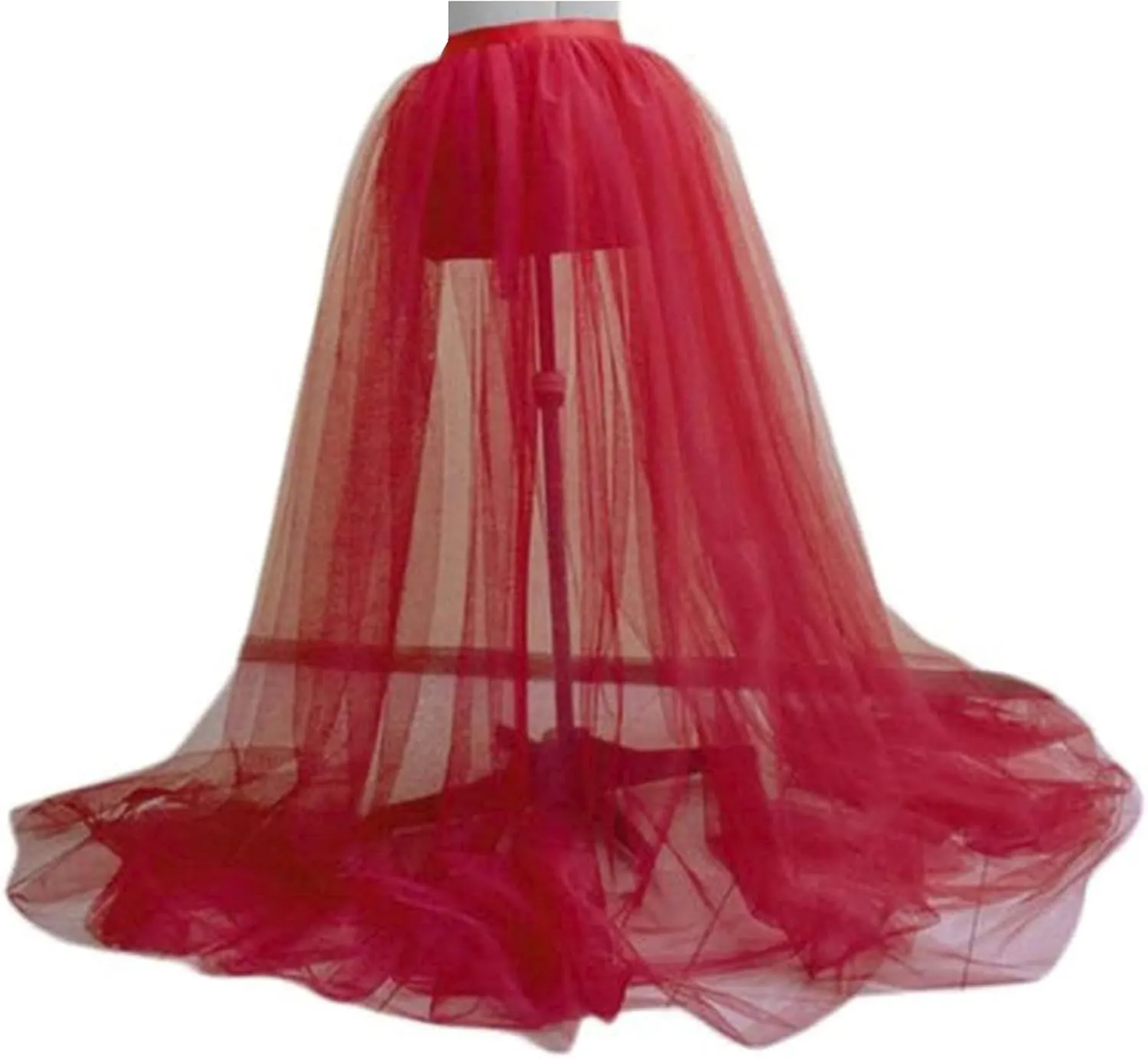 Women's Tulle Tutu Lace Plus Size Skirt Steampunk Tie On Belt Overskirt Costume Wedding Party Prom Long Maxi Dresses