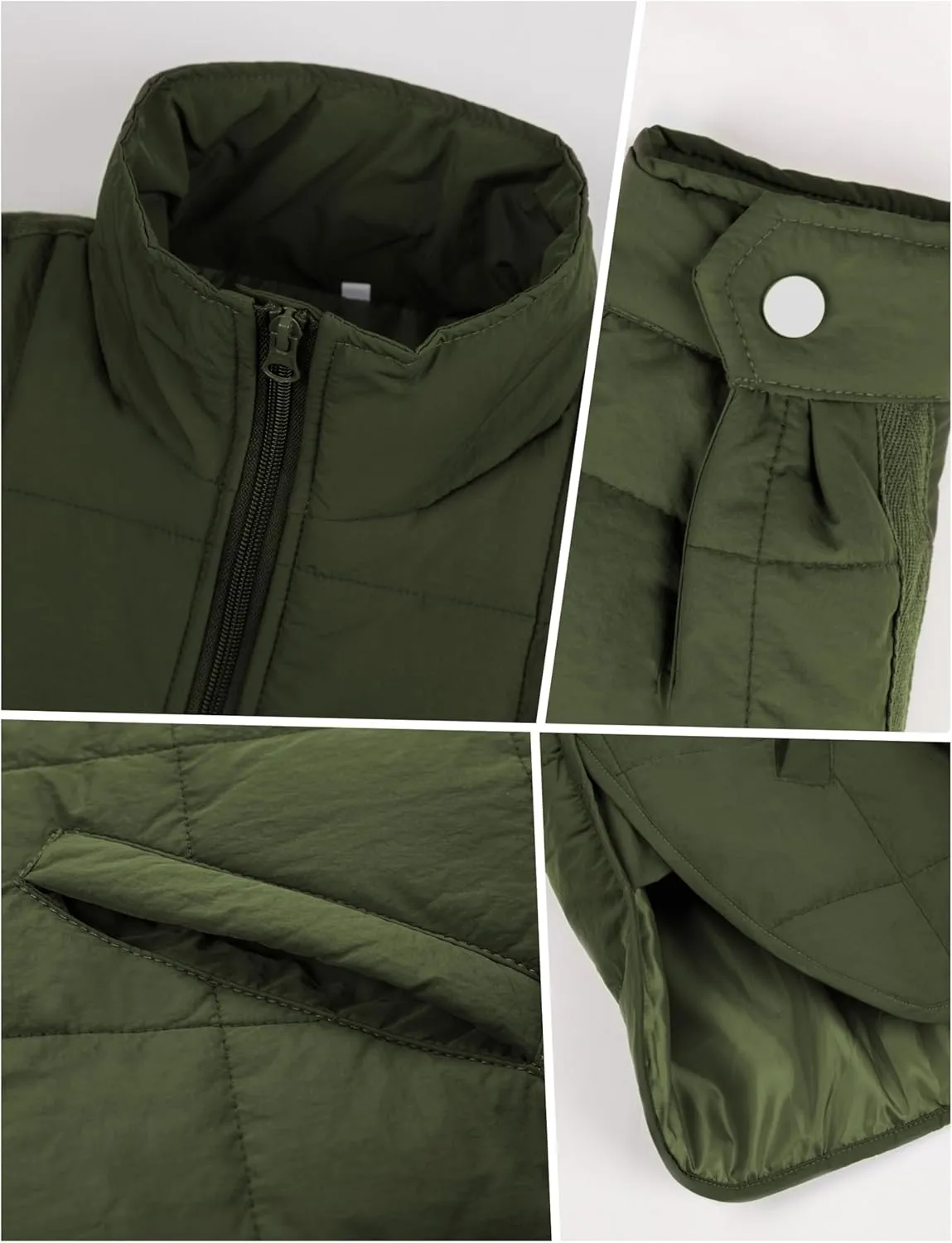 Xiaoxuemeng Womens Quilted Puffer Jacket Zip Up Lightweight Padded Coat Outwear