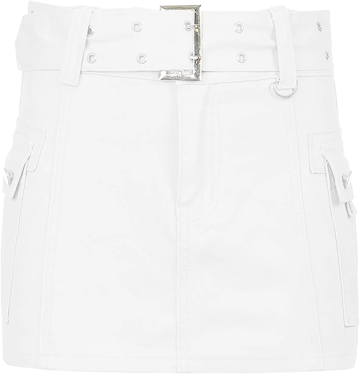 Y2k Low Rise Cargo Mini Skirt for Women Low Wiast Wrap Bodycon Jeans Denim Short Penceil Skirt with Pocket