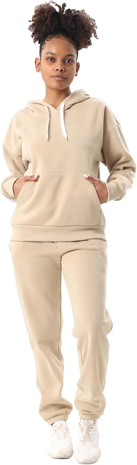 Yasumond Women's Two Piece Outfits Sweatsuit Set Jogging Track Suits Zipper Hoodies & Sweatpants