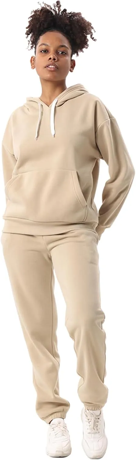 Yasumond Women's Two Piece Outfits Sweatsuit Set Jogging Track Suits Zipper Hoodies & Sweatpants