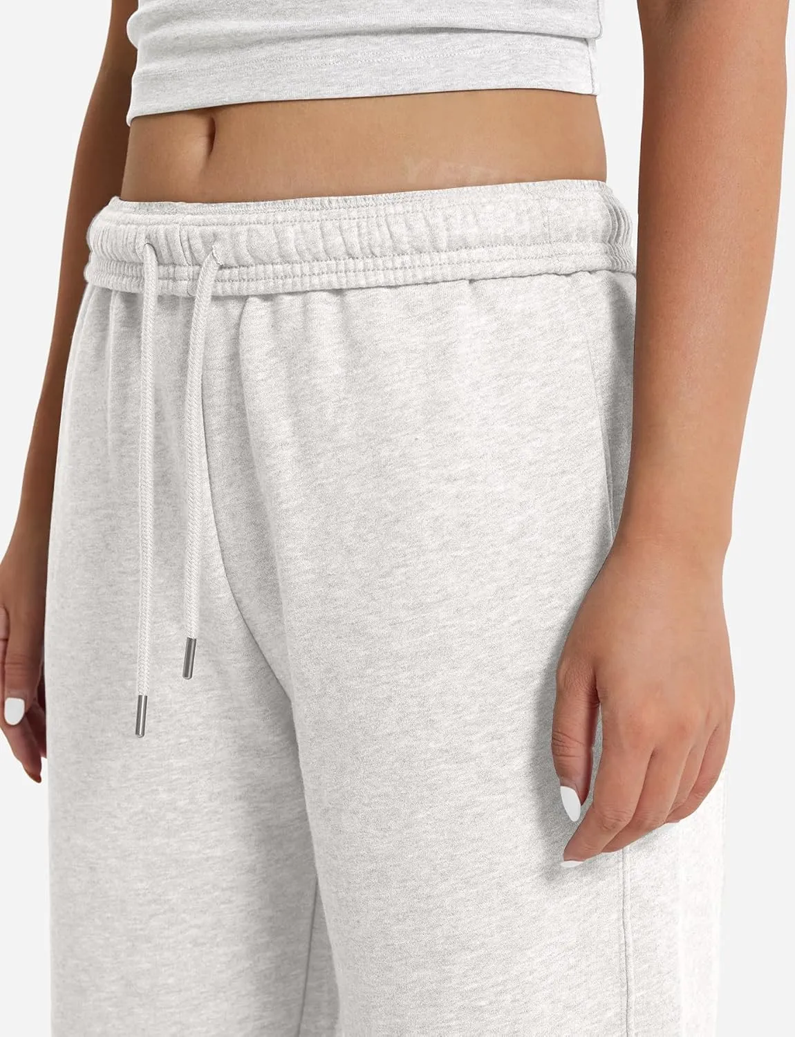 YEOREO Women's Wide Leg Sweatpants Drawstring Baggy Sweatpants Penny Fleece Lined Lounge Pants with Pockets
