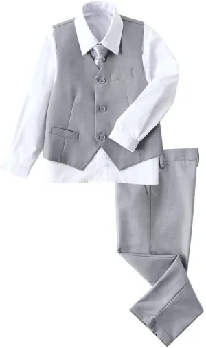YuanLu Boys Suit Dress Clothes Ring Bearer Outfit Homecoming Dresses Boy Vest and Pants Set for Kids Wedding Tuxedo Suits