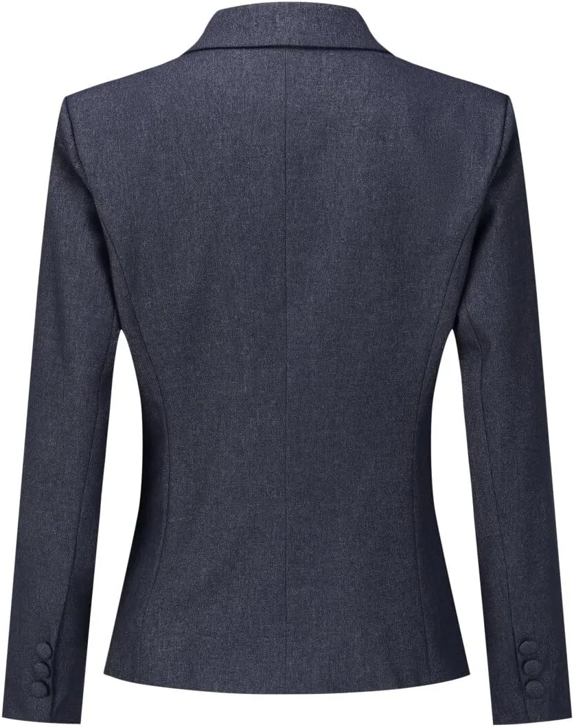 YYNUDA Women's Business Suit Set Double Breasted 2 Piece Office Work Blazer Pantsuit